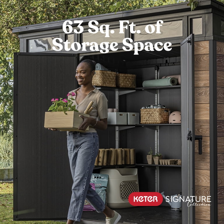 Keter Signature 9x7 ft. Durable Resin Outdoor Storage Shed With
