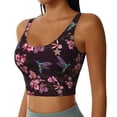 thumbnail image 2 of Balery Humming Bird And Tropical Sujetadores deportivos con espalda cruzada para mujer, acolchados, sin costuras, de alto impacto, ideales para yoga, gimnasio, entrenamiento y fitness.-, 2 of 8
