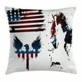 thumbnail image 1 of American Flag Decor Throw Pillow Cushion Cover, Set with Bald Eagle Symbol and Stripes Stars Statue of Liberty Grunge, Decorative Square Accent Pillow Case, 20 X 20 Inches, Navy Maroon, by Ambesonne, 1 of 2