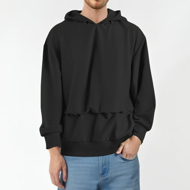 WILLBEST Sudaderas Navideñas Suéter con Capucha De Primavera para Hombre, Empalme De Sección Gruesa, Manga Larga, Suelto, para Jóvenes, Ropa Informal para Exteriores Mediana