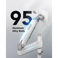 thumbnail image 4 of Kyspho Single Monitor Arm for 13 to 34 Inch Screens, Adjustable Desk Mount with Clamp and Grommet Base, Fits VESA 75x75mm and 100x100mm, Supports Up to 19.8 lbs, White, 4 of 7