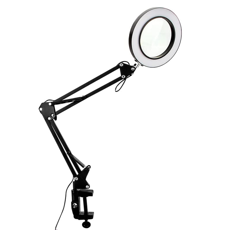 10X Magnifying Glass with Light Clamp 3 Color Modes 10 Brightness Adjustable Lamp for Crafts Reading - Walmart.com