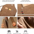 thumbnail image 4 of Hotpom Work Aprons, Cotton Canvas Cross Back Heavy Duty Adjustable Work Apron Unisex Industrial Apron for Men & Women Craft Apron Workwear Essentials, 4 of 6