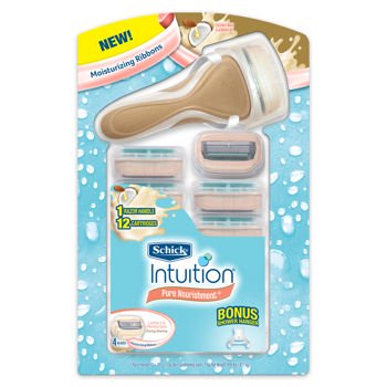 Schick Intuition Pure Nourishment Razor with 12 Cartridges ...