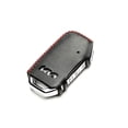 thumbnail image 3 of Vitodeco Genuine Leather Smart Key Fob Case Compatible with KIA Soul, Seltos, Sportage, NIRO, Sorento, Telluride, Rio, Forte, K5 2022-2025 New Emblem (4-Button, Black/Red), 3 of 5