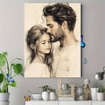thumbnail image 4 of Qisvanset 12x16 Inch With Frame 2D Flat Wall Art Minimalist Line Art Family Couple Portrait Mother Day Gift Decor, 4 of 8