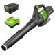 thumbnail image 1 of Soplador de hojas axial inalámbrico sin escobillas Greenworks, 80 V, 2,5 Ah, 1 of 6