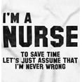 thumbnail image 2 of Funny I'm a Doctor I'm Never Wrong Plus Size Crewneck Graphic Tee Shirt Brisco Brands 4X, 2 of 5