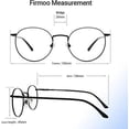 thumbnail image 4 of Firmoo Blue Light Blocking Reading 1.0 Glasses , Anti UV Glare Filter Lens, Black Metal Retro Round Readers for Women/Men, 4 of 12