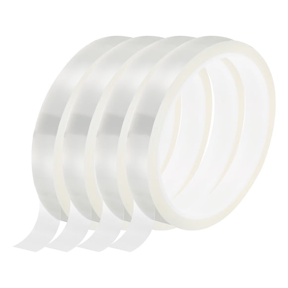 Uxcell Clear Heat Tape, 4 Rolls 18mmx33m 108ft High Temperature Heat Resistant Tape for Sublimation