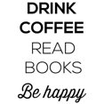 thumbnail image 2 of CafePress - Drink Coffee Read Books Be Happy Mugs - 11 oz Ceramic Mug - Novelty Coffee Tea Cup, 2 of 4