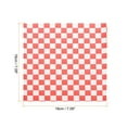 thumbnail image 2 of 100pcs Square Checkered Pattern Wax Paper Sheets 7" x 7", Red, 2 of 7