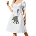 thumbnail image 1 of Vestido Coati de manga corta, vestido largo, vestidos de fiesta, 1 of 7