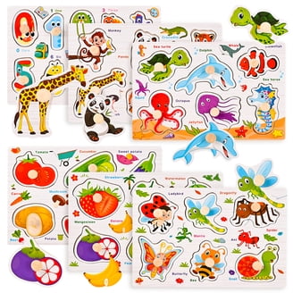 Chuckle & Roar 4pk Tray Puzzles for Kids by Buffalo Games