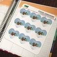 thumbnail image 2 of Dachshund Dashing Through the Snow Winter Christmas Heart Shaped Planner Calendar Scrapbook Craft Stickers, 2 of 3