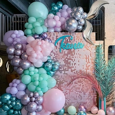 20Pcs Mermaid Tail PriNst foil Balloons 18inch Curve Mermaid Birthday ...