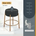 thumbnail image 4 of Miniyam Counter Height Bar Stools Set of 2,Boucle Kitchen Stools Upholstered Dining Chair Stools 24 Inch Height,Black+Gold, 4 of 7