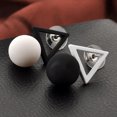 thumbnail image 2 of Simple Irregular Geometric Triangle Earrings Female Bead Jewelry Earrings Asymmetric for Women, 2 of 7