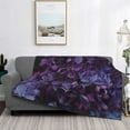thumbnail image 2 of Yiaed Lilac Print Blanket Throw Blanket Soft Cozy Flannel Blanket for Home Bed Sofa Couch Chair-50"x40", 2 of 6
