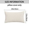 thumbnail image 7 of Unique Bargains Corduroy Throw Pillow Covers Set of 2 White 20" x 12", 7 of 7