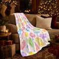thumbnail image 3 of Dreamy Gemstone decorative motif Pattern, Playful Celestial Scene, Warm Flannel Blanket for Home Library and Reading Nook, Celestial Art Lovers Valentine's Day Gift, Celestial Home Decor, 3 of 9