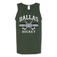 thumbnail image 2 of Wild Bobby City of Dallas Hockey Fantasy Fan Sports Men's Tank Top, Forest Green, XX-Large, 2 of 5