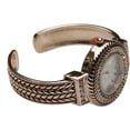 thumbnail image 3 of Blekon Collection Women's Crystal Bezel 32mm Round Face Mother of Pearl Dial Bangle Cuff Watch, 3 of 3