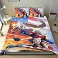 thumbnail image 1 of Pacificador Conjunto de sábanas temático, trío de piezas, cómodo y amigable con la piel, diseño único, regalo de decoración para el hogar para familiares, amigos y fans,140cm *210cm, 1 of 6