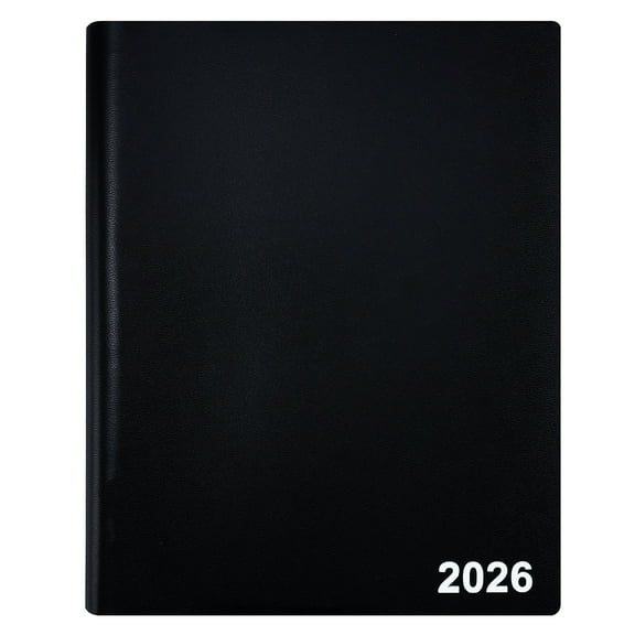 2026 Staples 8" x 11" Four-Person Daily Appointment Book Black (ST58479-26)