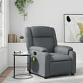 thumbnail image 1 of vidaXL Massage Recliner Chair Grey Faux Leather, 1 of 5