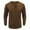 Khaki Waffle Henley Shirts for Men, variant on HOOMEUMY Men's Thermal Henley Long Sleeve Shirt Waffle Knit Button Up T-Shirt Warm Breathable Soft Lightweight Comfortable Outdoor Indoor Daily Red L