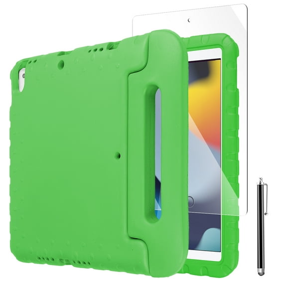 AICase For iPad 9thGeneration /8thGeneration /7th Generation 10.2inch Case Tough Kids Shockproof EVA Case With Screen Protector ( Green)