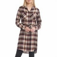 thumbnail image 3 of Jachs Ladies' Girlfriend Flannel Shirt Dress (Cream Purple Black, Medium), 3 of 4