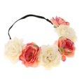 thumbnail image 1 of para el cabello floral Novia Boda Sombreros Verano Playa Diadema s de flores para el cabello Champagne + roja perfecl Diadema de flores Boho Guirnalda, 1 of 8