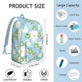 thumbnail image 5 of Green Frog Backpack – Forest Nature Style with Cartoon Frog, Flower, and Mushroom Print for Daily Use, 5 of 5
