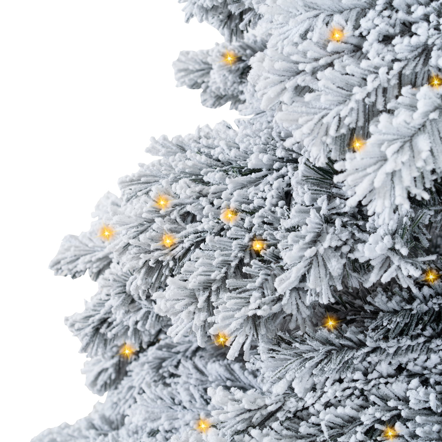 Brittany Snow Flocked Christmas Tree Prelit with 892 Branch Tips