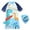 Dark Blue, variant on Gerichy Boys Swim Set, 2T 3T 4T 5T Swimsuit Boys Children Swimwear Boys Cartoon Breathable Boys Shortsleeved Sunscreen Swimsuit Swimming Cap