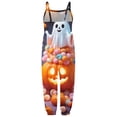 thumbnail image 4 of Kcodviy Tout-Petit Bébé Fille Halloween Filles Barboteuses Imprimés Combinaison Sans Manches Barboteuse 2T Tenues Pantalon Vêtements, 4 of 5