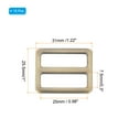 thumbnail image 2 of Uxcell Metal Tri-glide Slide Buckle, Zinc Alloy Adjuster Sliders Webbing Strap Fasteners for Bag Belt Dog Bronze 25mm, 2 of 7