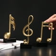 thumbnail image 4 of SPRING PARK 3Pcs Golden Musical Note Figurine Handicraft Piano Ornament Living Room Decor, 4 of 7