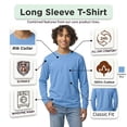 thumbnail image 3 of Gildan Heavy Cotton Youth Long Sleeve T-Shirt - Youth Tee Shirt Boys - Bulk Tee | 100% Cotton | Forest Green | Size L - Pack of 6, 3 of 8