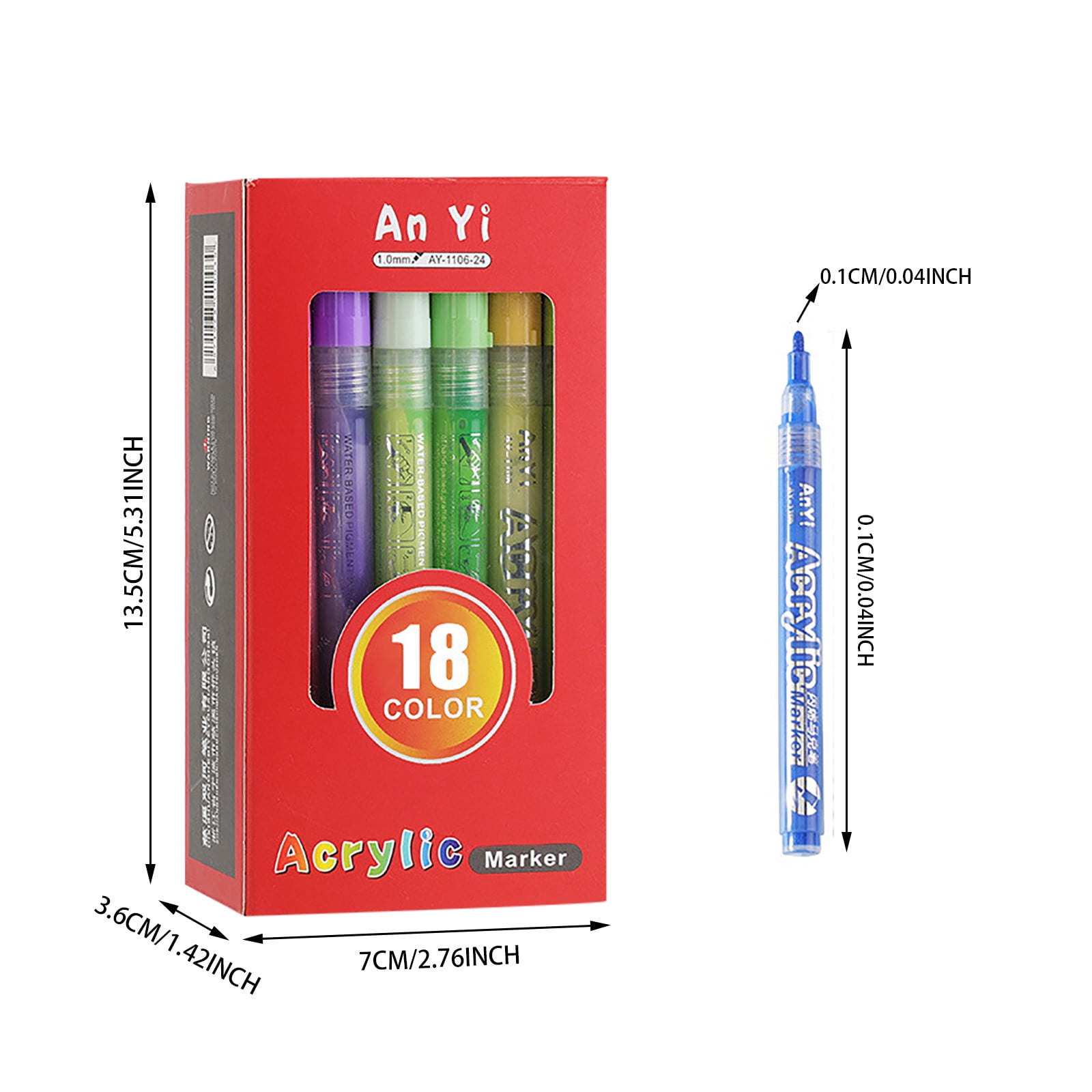 60 Colors Paint Markers Paint Pens Acrylic Paint Pens For Students Chirldrens Artists Adults Coloring Drawing Cartoon Anime Comic Brush Tip For Rock Painting Wood Canvas(60ml)