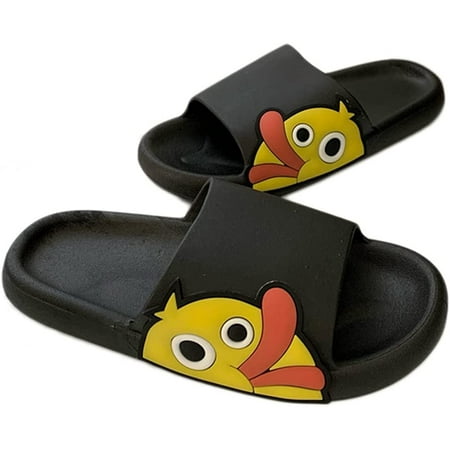 

PIKADINGNIS Duck Face Unisex Bedroom Slipper Open Toe Slippers Anti-Slip Soft Casual Cool Bathroom Shoes for Indoor and Outdoor