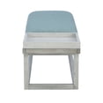 thumbnail image 6 of Powell Mickle Upholstered Bench with Built-In Tray, Whitewash/Aqua, 6 of 11