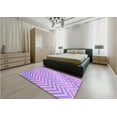 thumbnail image 5 of Ahgly Company Machine Washable Indoor Rectangle Transitional Purple Area Rugs, 2' x 4', 5 of 7