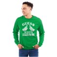 thumbnail image 3 of Funny Guess Who's Irish St Paddys Long Sleeve TShirt Men Women Brisco Brands S, 3 of 6