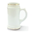 thumbnail image 1 of INTBUYING 22oz Golden Rim Ceramic Beer Mug-Ring Handle, 1 of 3