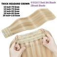thumbnail image 5 of Hidden Secret Clip in Extensions Real Hair Wire in Weft One Piece THICK Human Hair Extensions Headband With 4 Clips Adjustable Highlight, 5 of 13