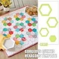 thumbnail image 5 of Qiopertar Under $5 Hexagon Quilt Sewing Template Set, Multi-Shape Cutting Ruler for Patchwork Craft Projects, Quilting Stencil Tool with Etched Lines, 5 of 7