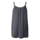 thumbnail image 3 of Camiseta sin mangas con tirantes de encaje y pliegues de gasa lisa para mujer, tallas grandes - Sin mangas, cuello redondo, poliéster/gasa, ropa de playa para el verano, 1 pieza, 3 of 5